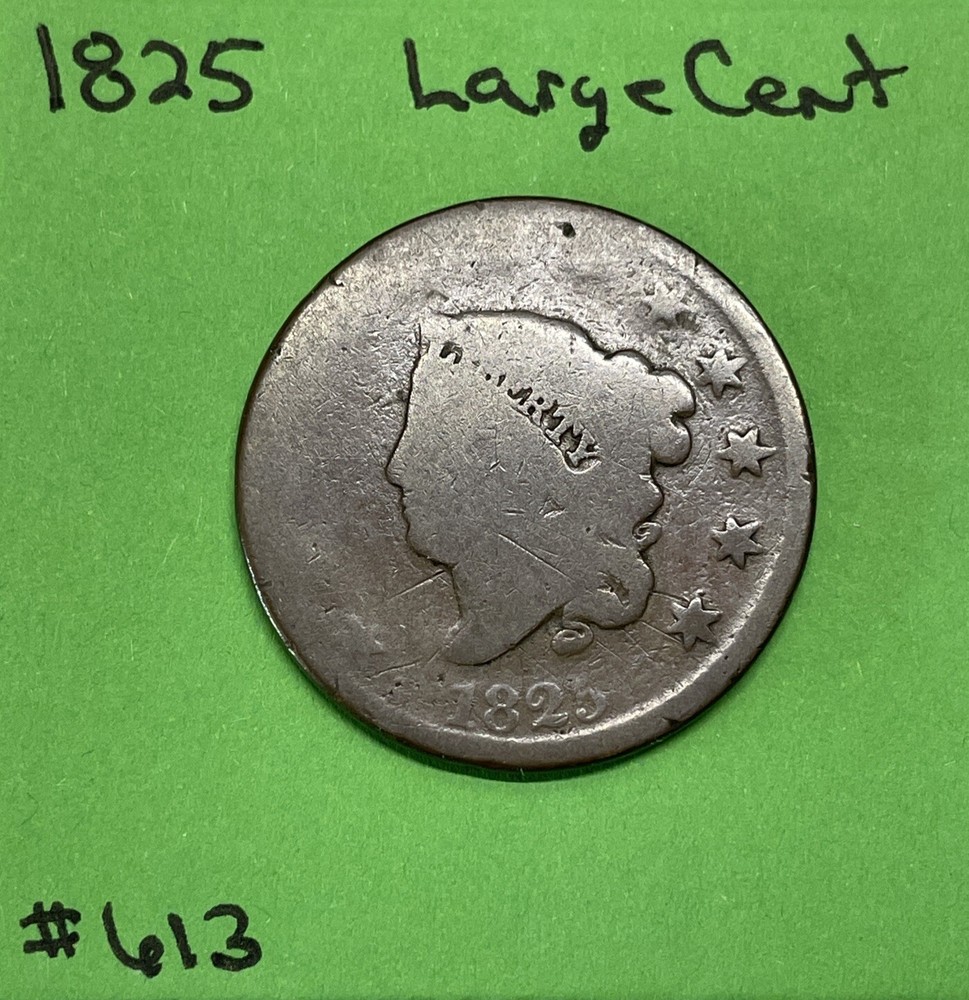 1825 Coronet Head Large Cent 1c Better Date