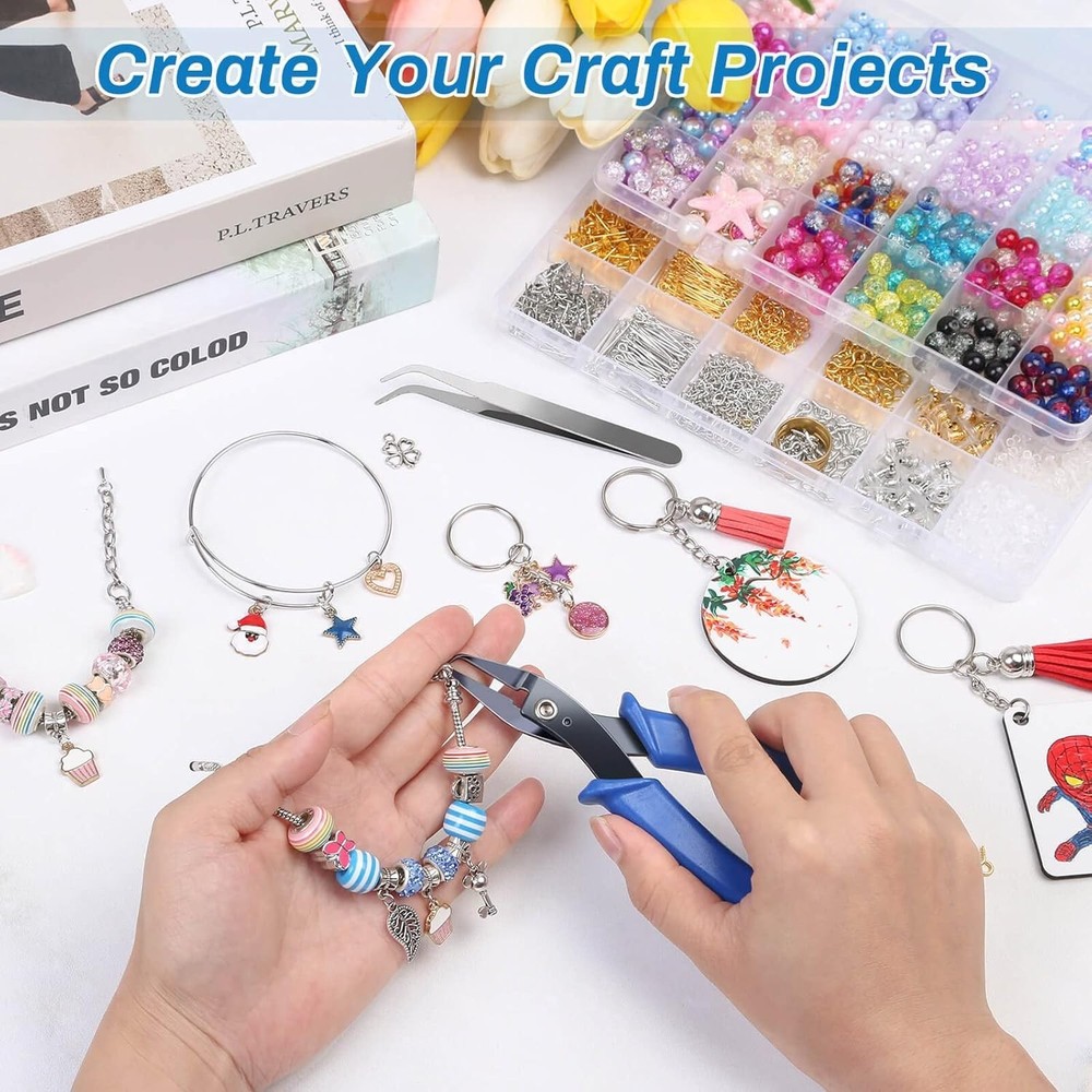Split Ring Pliers For Jewelry Making Split Ring Opener Tool Keychain Pliers