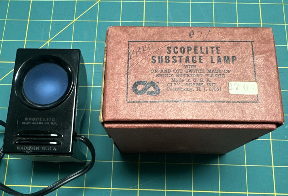 Clay Adams Scopelite Microscope Illuminator Bakelite In Box