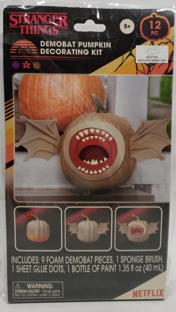 Stranger Things Demobat Pumpkin Decorating Kit 12-Piece 5+