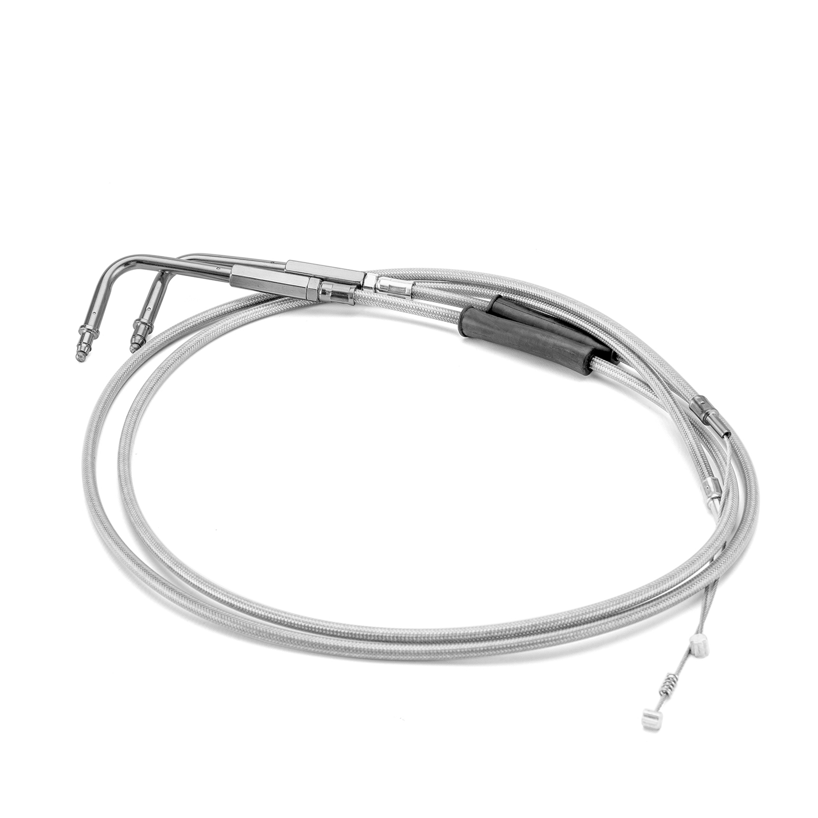 40" Stainless Steel Extended Throttle & Idle Cable Set For Harley Sportster XL