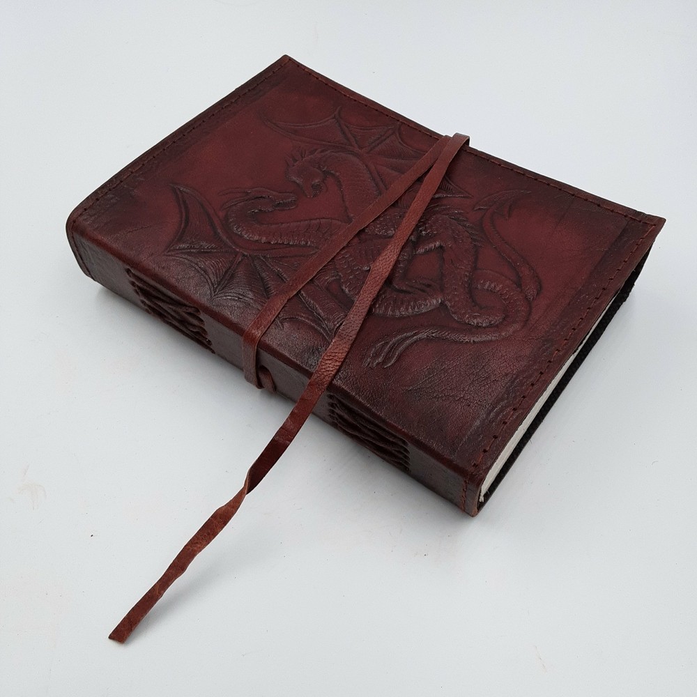 Double dragon embossed journal with metal lock #2275