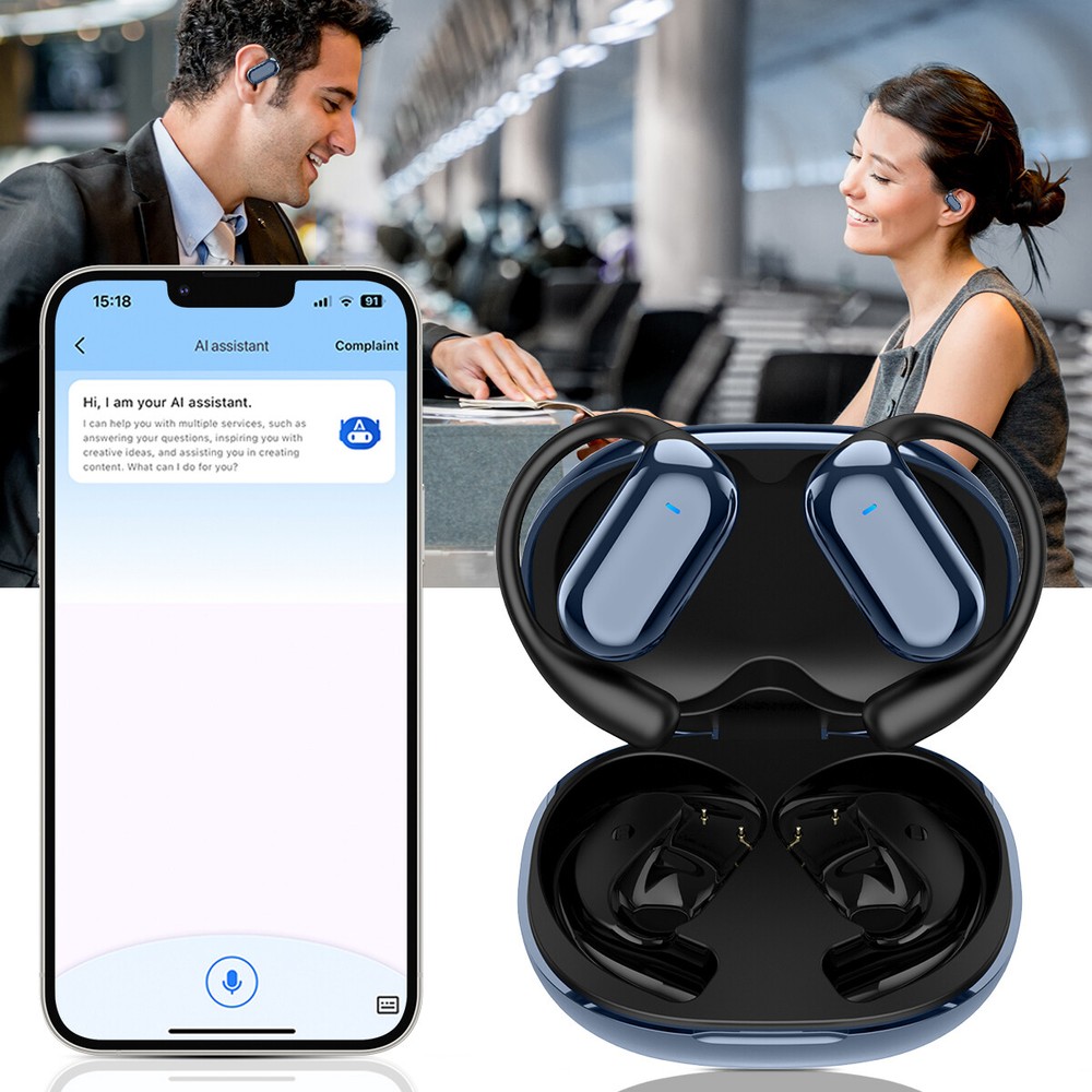 Bluetooth Wireless Earbuds Translator Earphones 144+ Languages LED Touchscreen