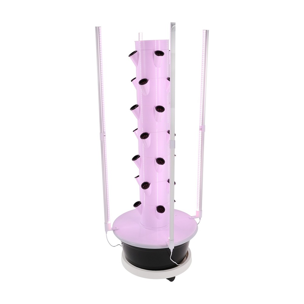 7 Layer 28 Holes Hydroponic System w/Light Vertical Hydroponic Growing Tower Kit