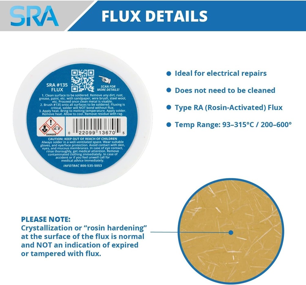 Lead Free Solder Flux for Electronics Projects 2oz Easy Application 2 Pack