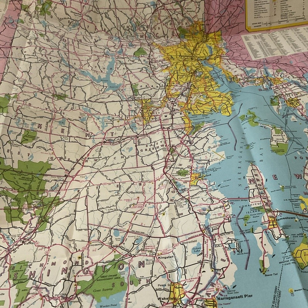 1992-1993 Rhode Island Visitors Map