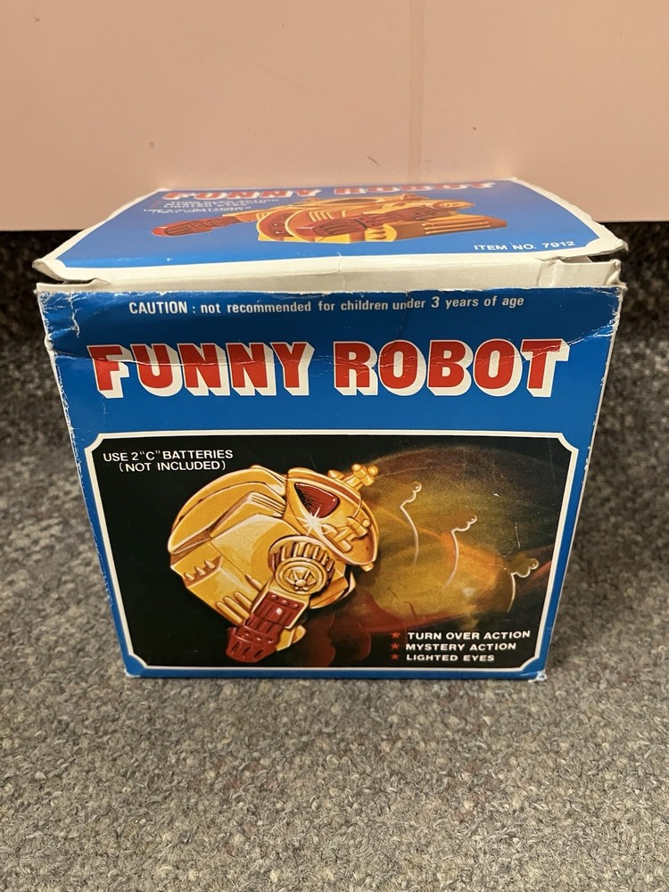 * VINTAGE HORIKAWA VERSION FUNNY ROBOT WITH BOX WORKING *ST