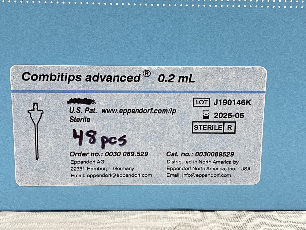 (48 Pcs) EPPENDORF Combitips Advanced 0.2mL Plastic Pipet Tips 0030089529