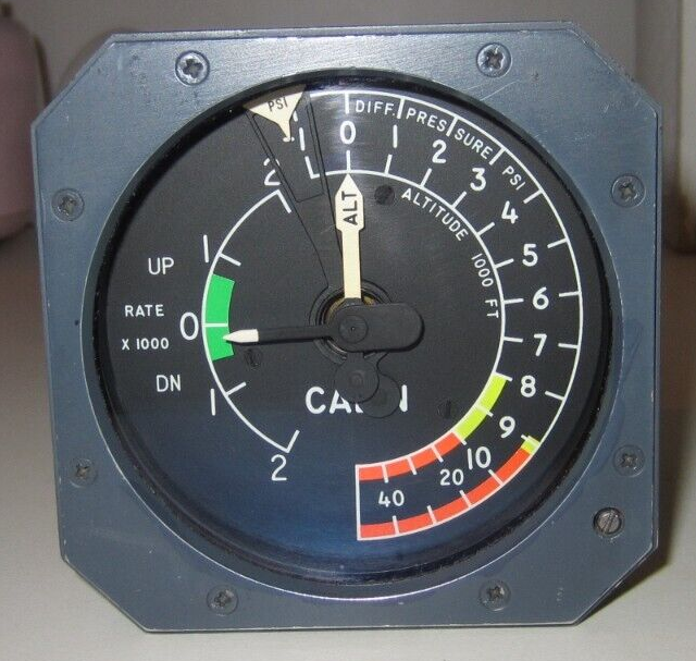 INDICATOR ALTITUDE DIFFERENTIAL PRESSURE UNKNOWN AIRCRAFT DATA TAG TORN