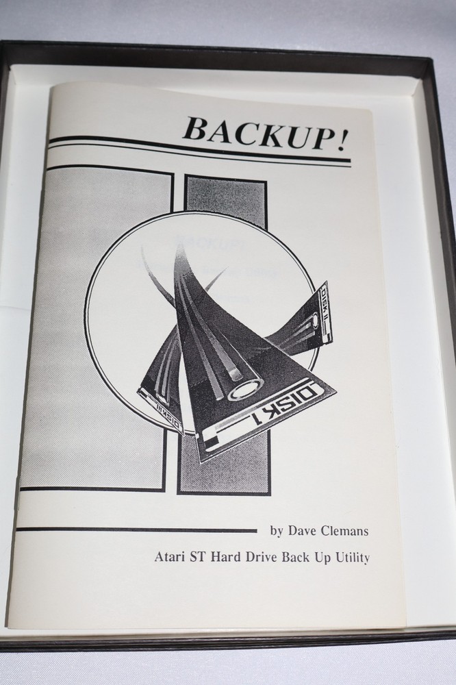 1985 Atari ST Backup Complete w manual floppy disk & Box Michtron 1980s Computer