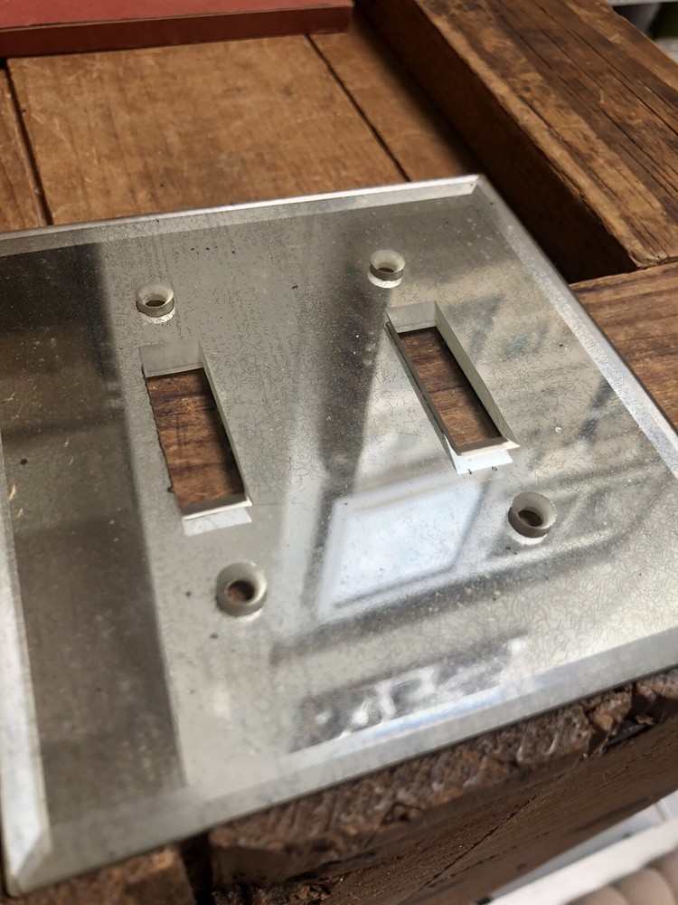 Vintage GE Monowatt Switchplate Covers Mirror Chrome