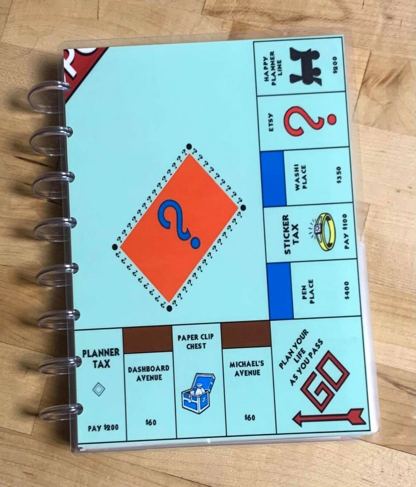 Monopoly Inspired Planning Theme Cover Set 4 use with TUL/Arc (8 disc) Planner~