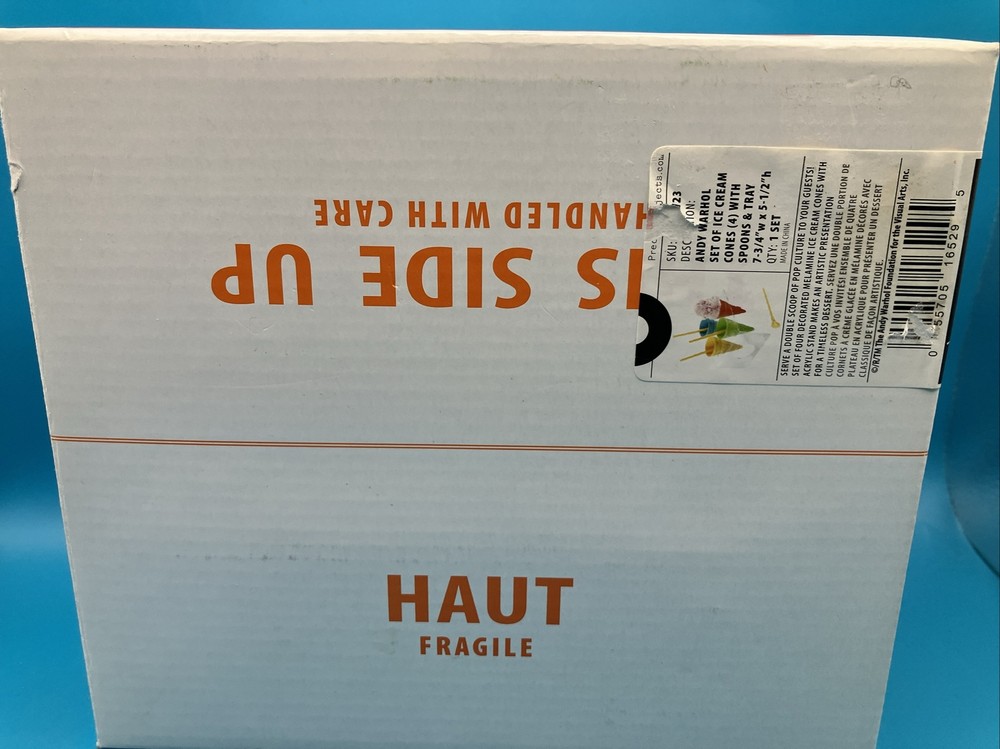 NEWRare Andy Warhol Fantastic In Plastic Ice Cream Cone Complete. Set