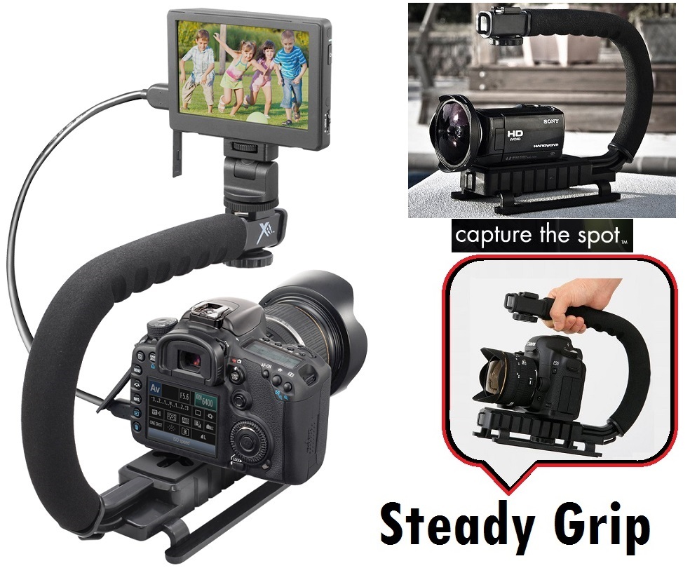 Pro Deluxe Video Stabilizing Bracket Handle for Sony HDR-SR12