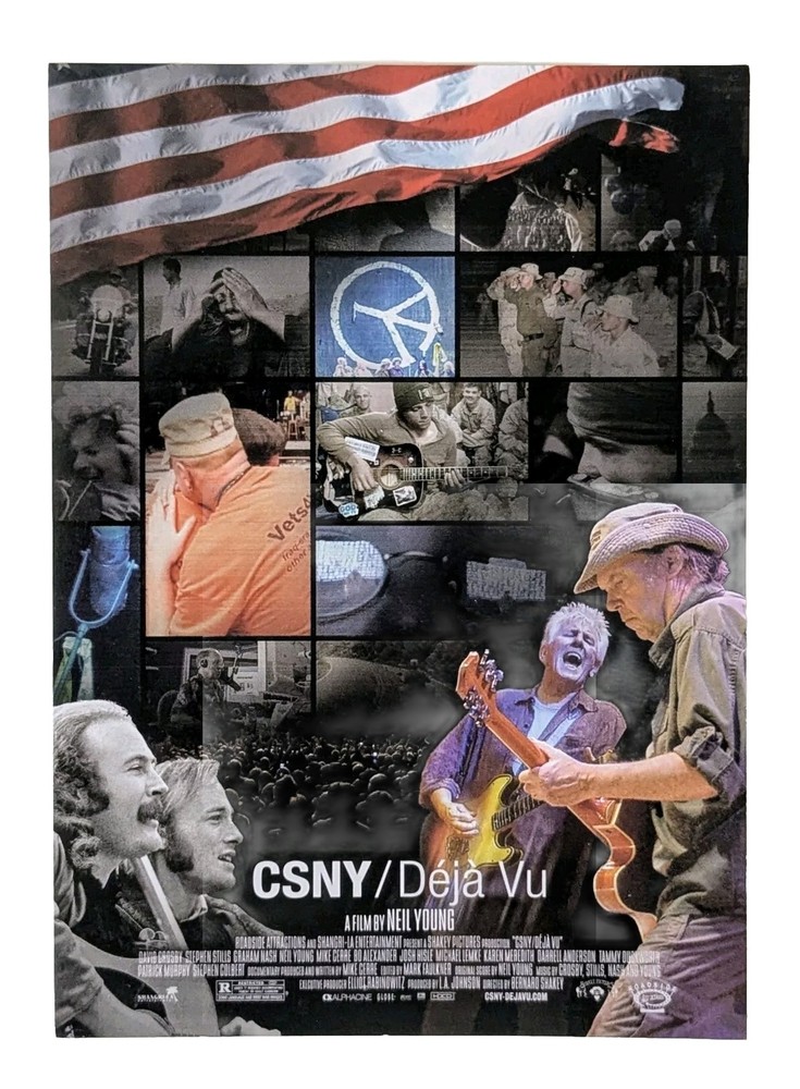 Neil Young CSNY DEJA VU Movie 2008 Mini Poster Card 7"x5" David Crosby