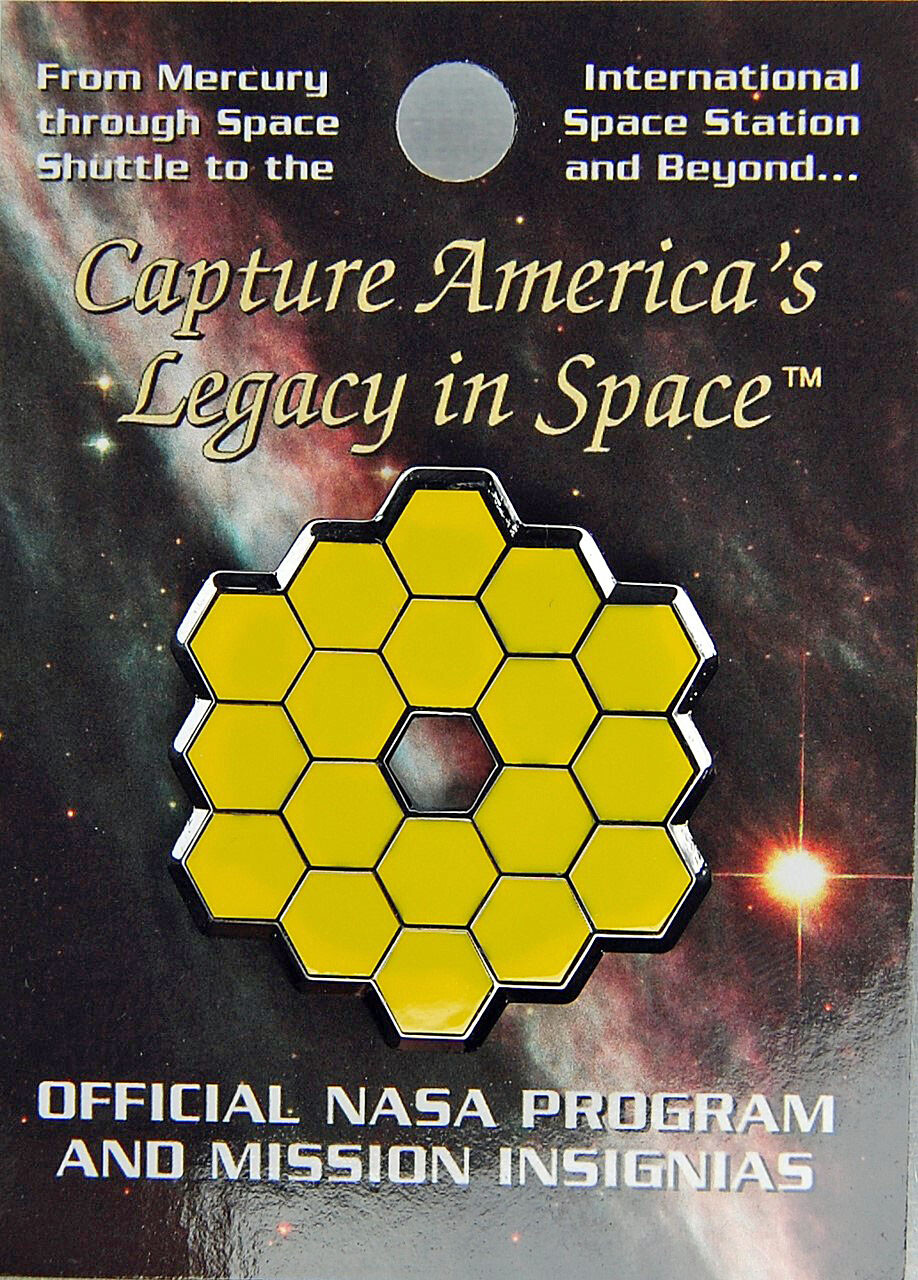 Authentic JAMES WEBB SPACE TELESCOPE - JWST - Ariane 5 -NASA ESA CSA Mission PIN