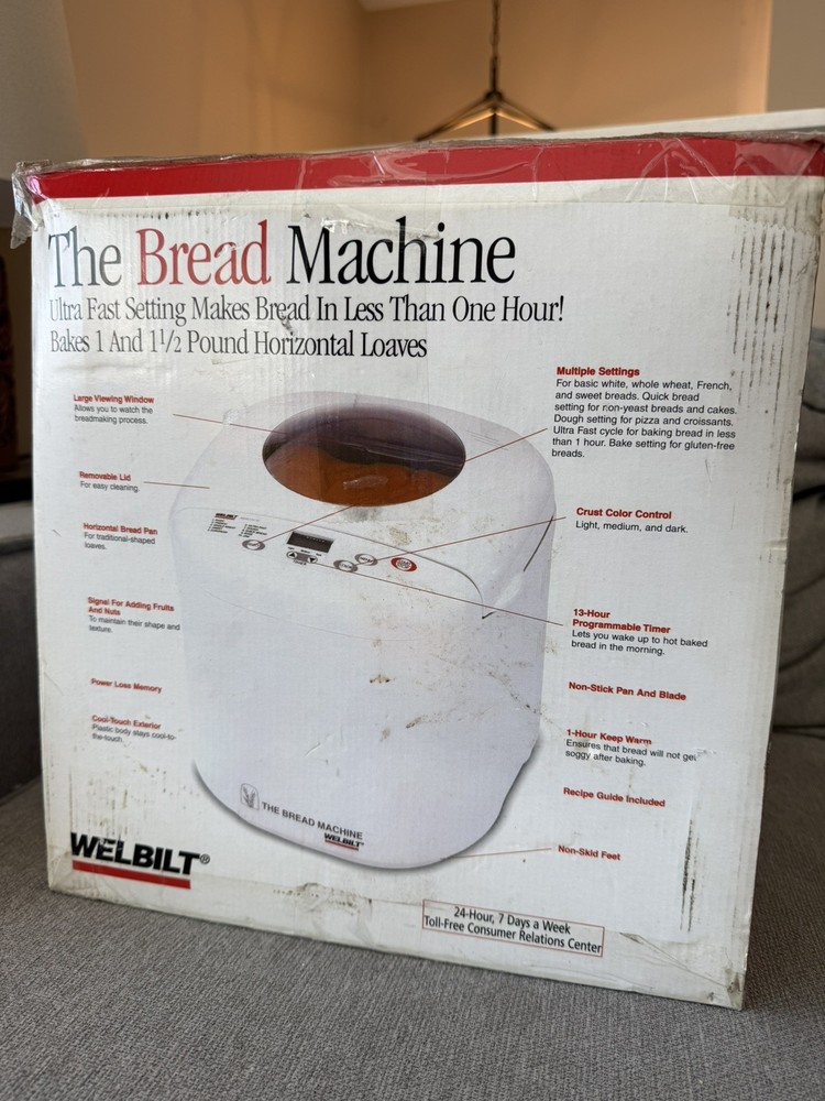 Welbilt Bread Machine, 1 -  1.5-pound horizontal loaves, 28 setting bread maker