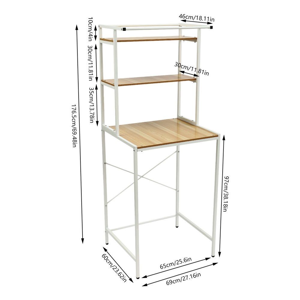 Clothes Drying Rack Stand Over Washer & Dryer Adjustable Storage Shelf Bathroom