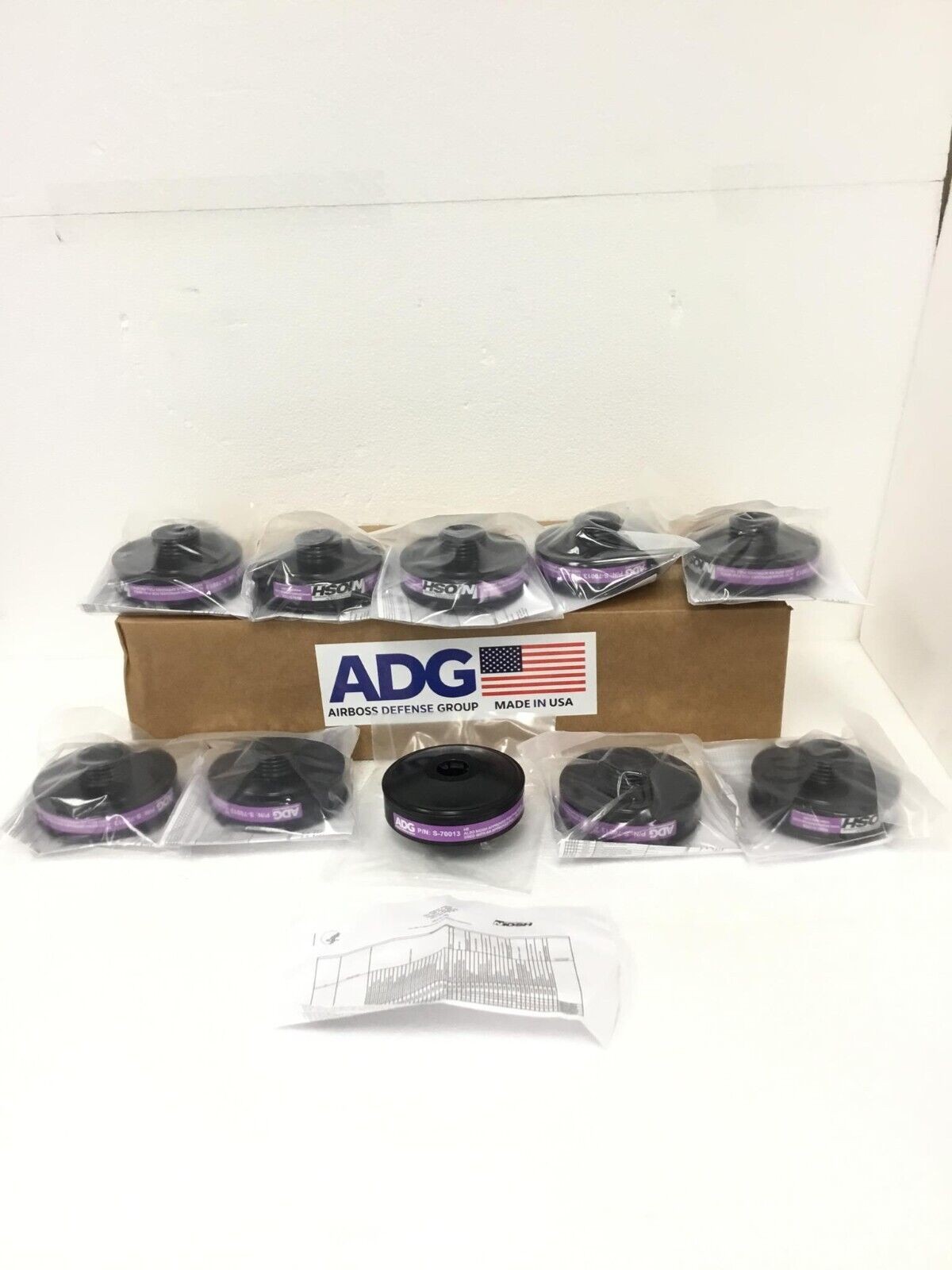 20x AirBoss FlexAir 40mm HE2 Respirator Filter Cartridge Niosh Drywall Exp 2030