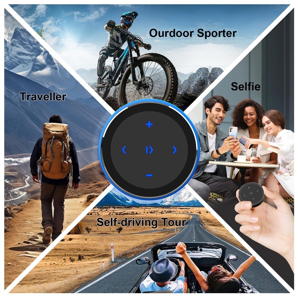 Wireless Bluetooth Media Control Button with Selfie Functionality