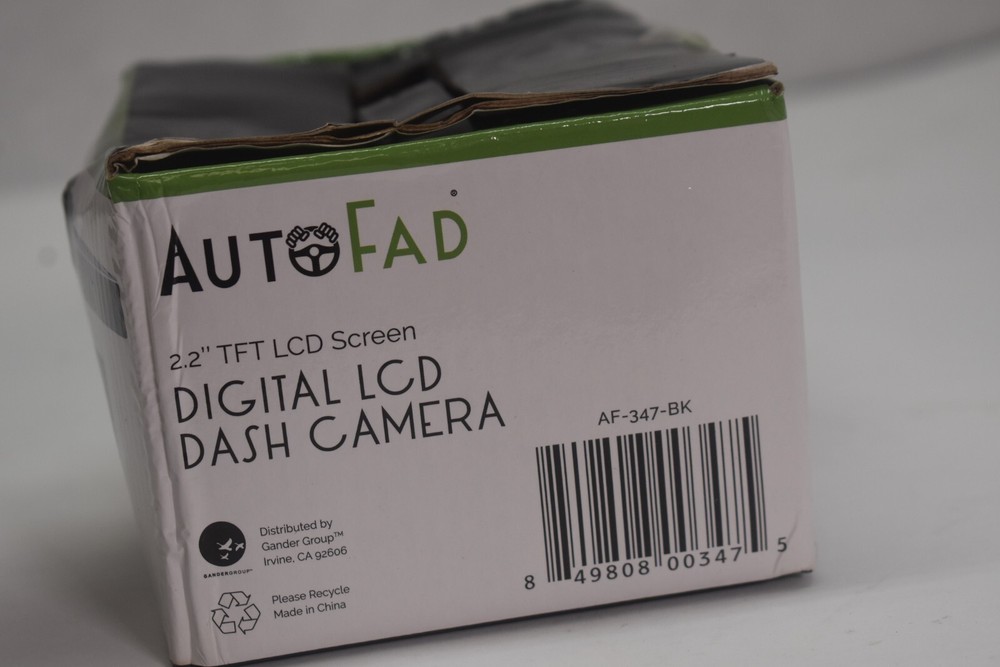 AutoFad Digital LCD Dash Camera 2.2" TFT LCD Screen Car Cam Windshield Mount
