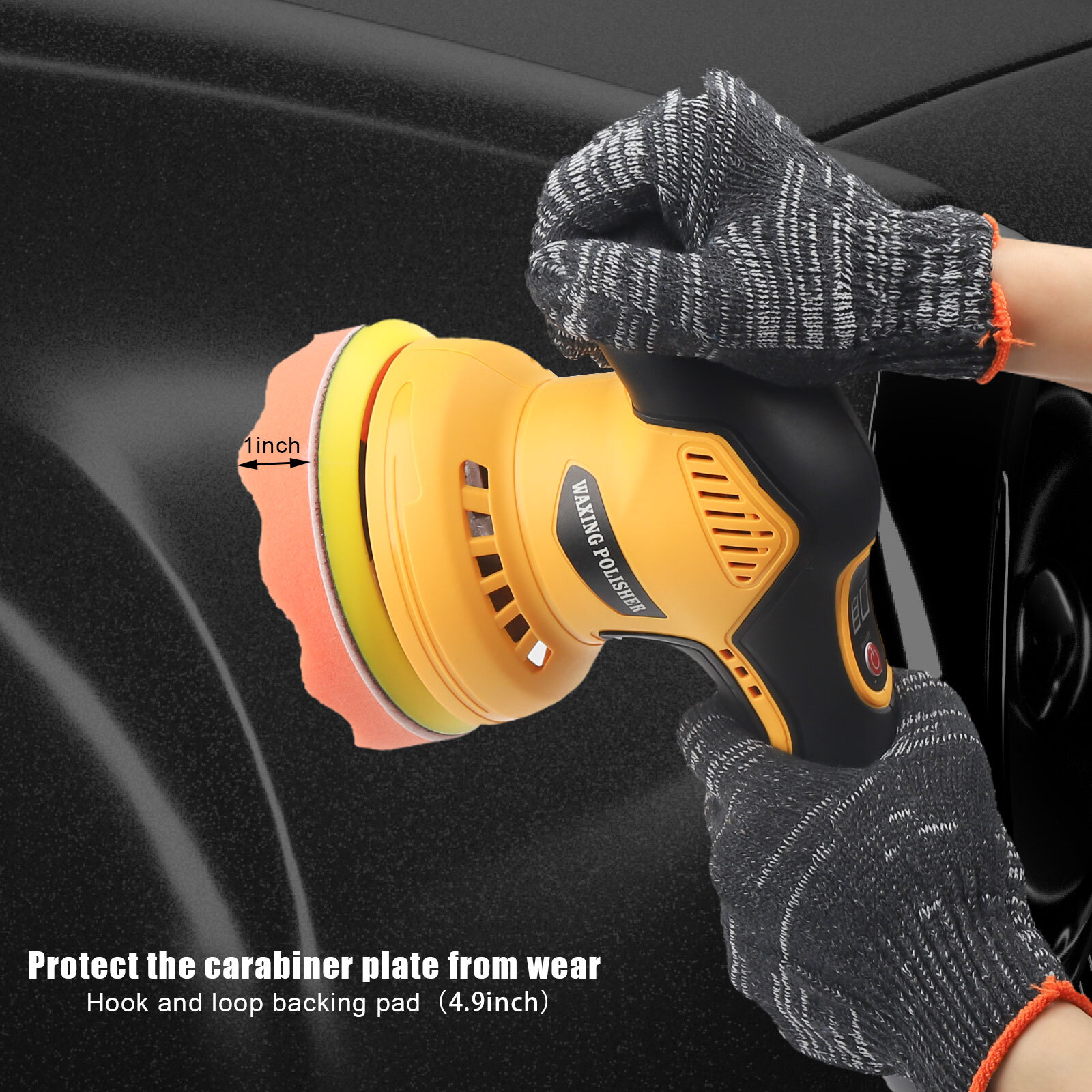 Dual Action Car Polisher Buffer Machine Cordless 5" Sander Polishing Kit Battery