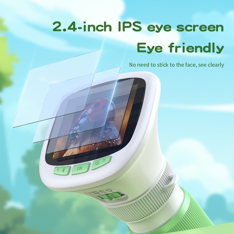 1000X Handheld Digital Microscopes 2.4" IPS Screen HD Portable Microscope Camera