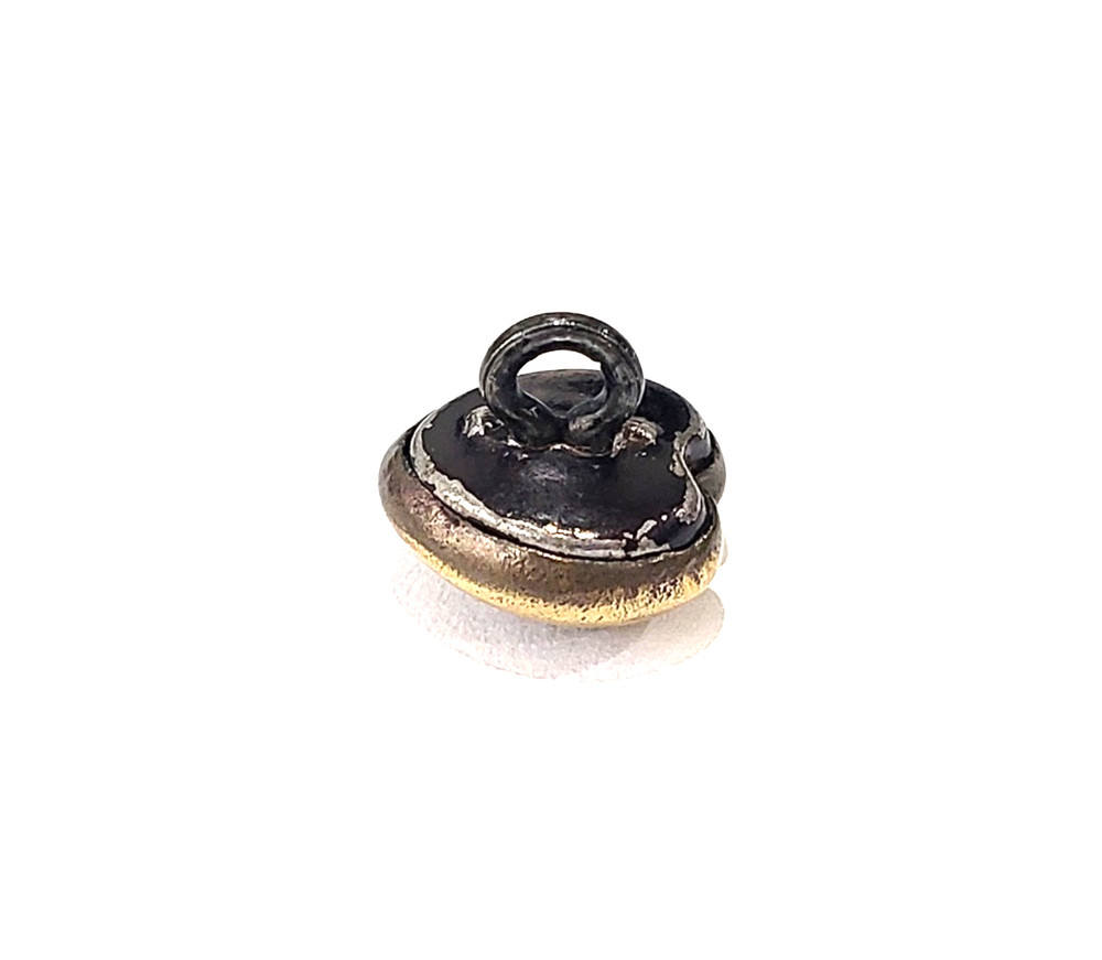 Austrian Tiny Antique Button ~ Rare HEART Shape