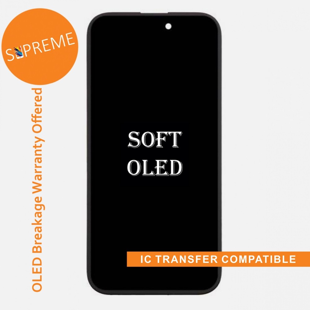 USA For Iphone 16 Soft OLED Display Touch Screen Digitizer Assembly Replacement