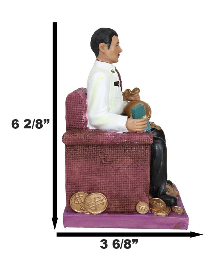 Ebros Jesus Malverde Statue Angel Of The Poor Sinaloa Figurine 6.25"Tall