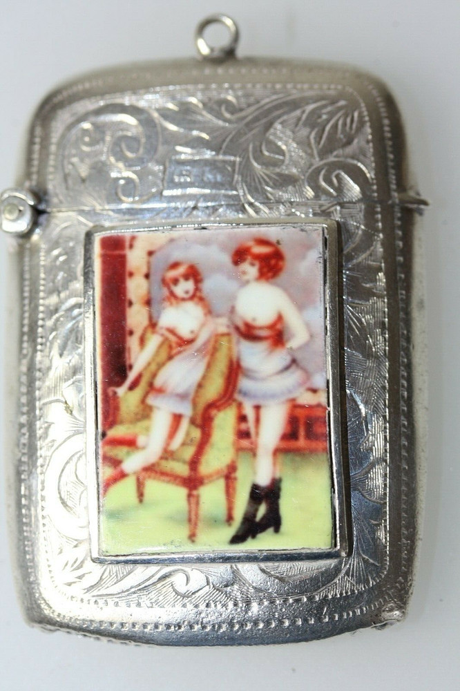 Rare Antique Silver Vesta Case Birmingham 1915