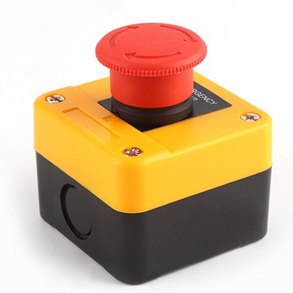 Waterproof 10A Latching E Stop Push Button Switch with 22mm Mount Hole