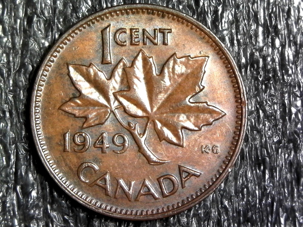 1949 Canada One Cent Foreign, World Coin KM#41 (z1006)