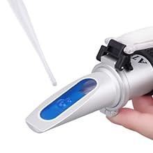 Brix Refractometer with ATC - Portable Digital Refractometer, Black