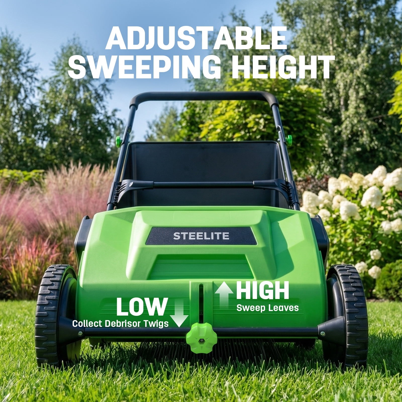 Steelite 21-Inch Push Lawn Sweeper with 3.6 Cu Ft Bag