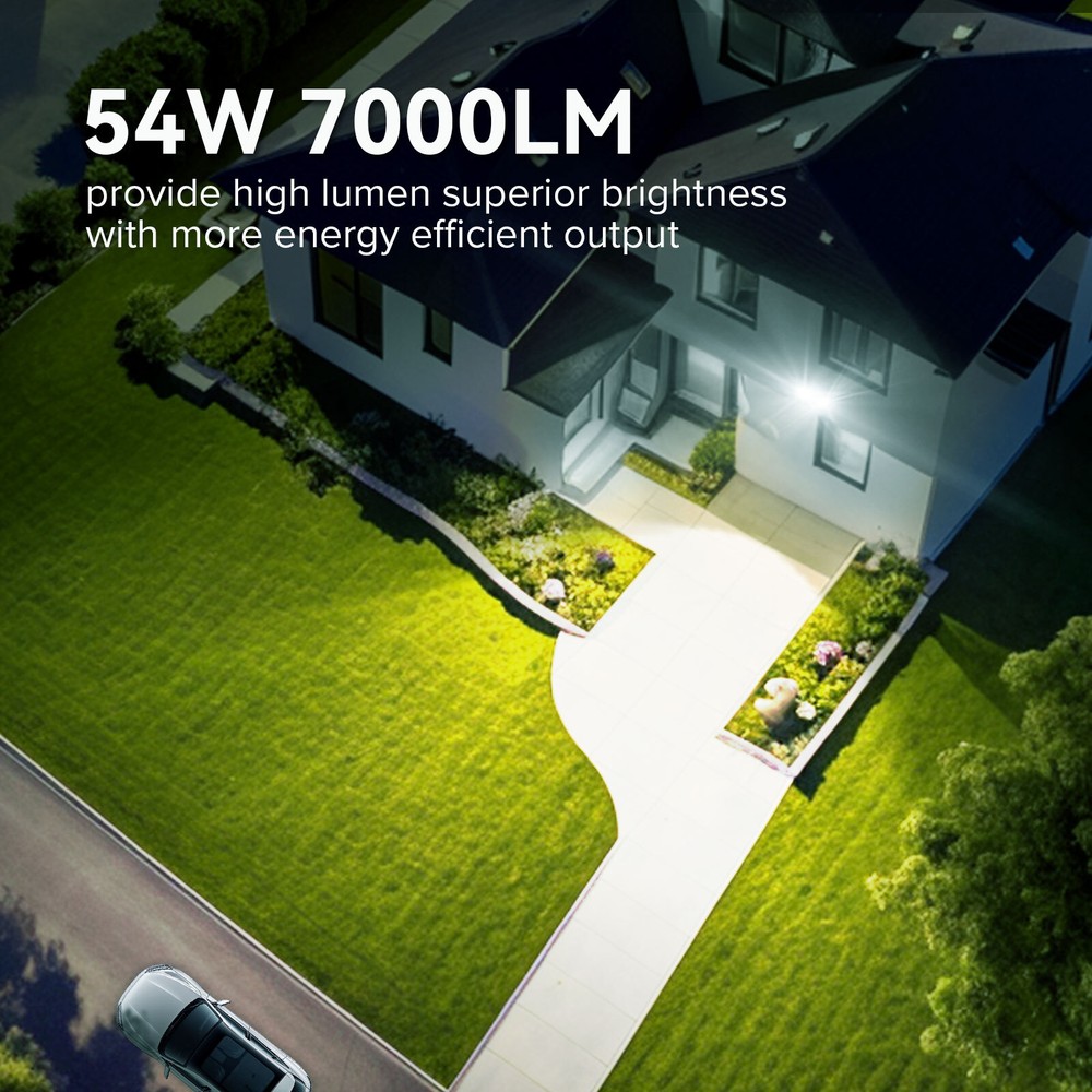 SANSI 7000LM LED Security Lights Motion Sensor Energy Efficient 54W FloodLight