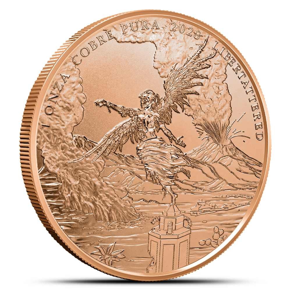 1 oz Zombucks World Libertattered Copper Round (New)