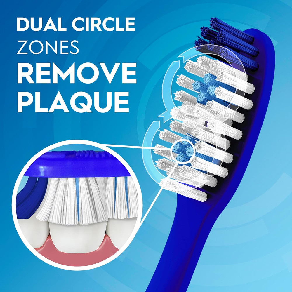 Toothbrush Dual Clean, Medium, 6 Count