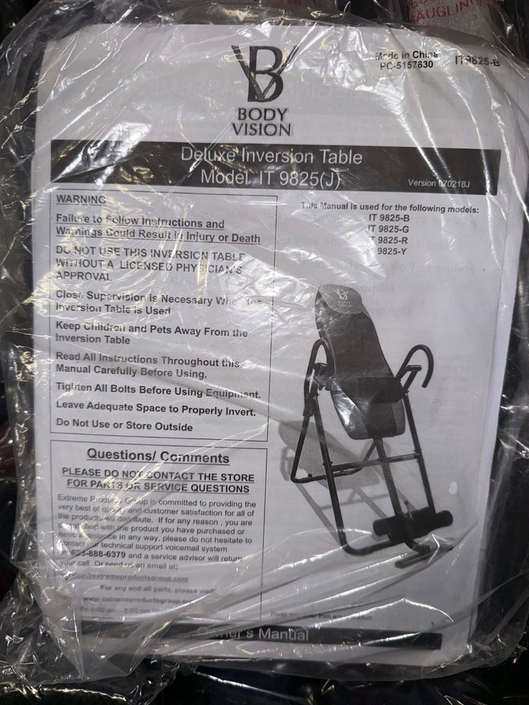 BODY VISION IT9825 PREMIUM INVERSION TABLE