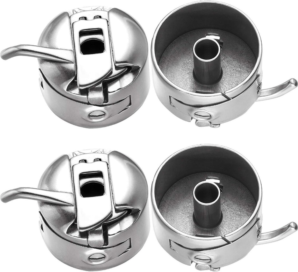 Stainless Steel Bobbin Case for Front-Loading Sewing Machines 4-Pack, Compati...