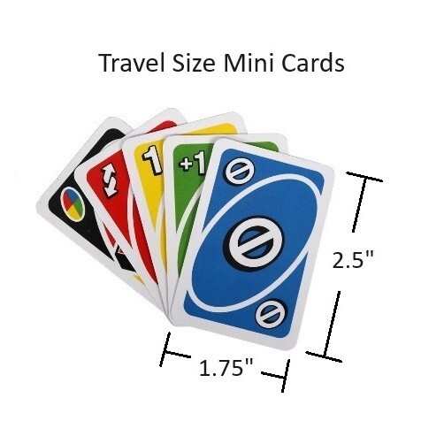 NEW! UNO GO! Card Game for Kids Adults, Fun Mini Pocket-Sized Party Travel Set