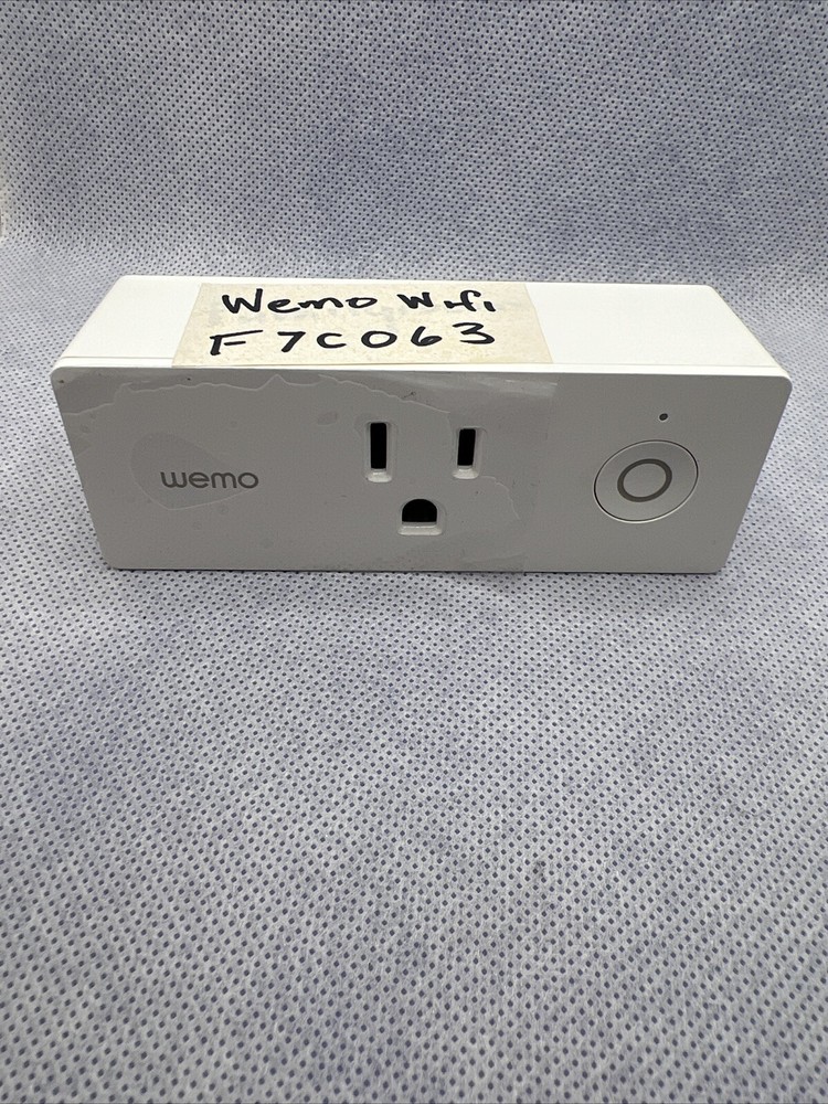 WeMo WiFi Enabled Mini Smart Plug White F7C063