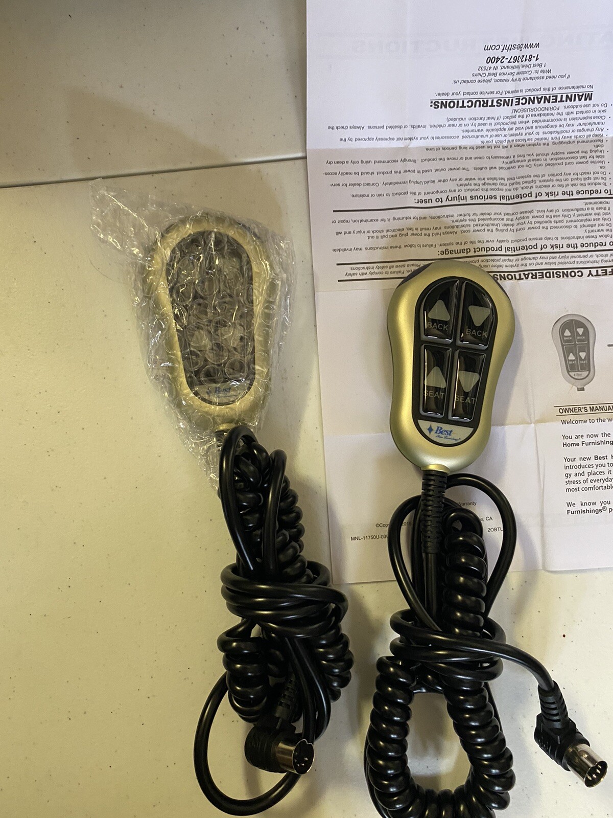 Best Home Furnishing: Recliner Model: 11750UX Hand Control A1 Brand New