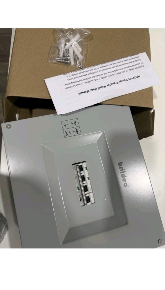 Transfer Panel (60A/60A), Briidea Transfer Switch for Portable Generators 15,000