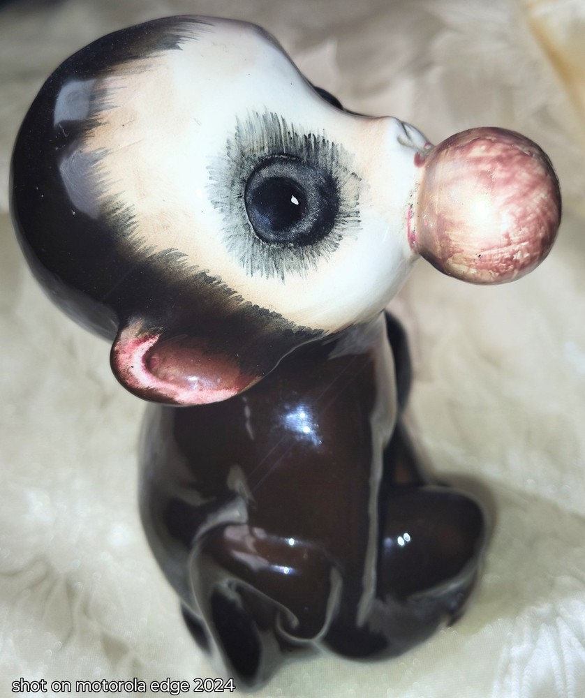 Freaky Bubble Blowing Monkey Ceramic Collectible Decor Unique Vtg MCM