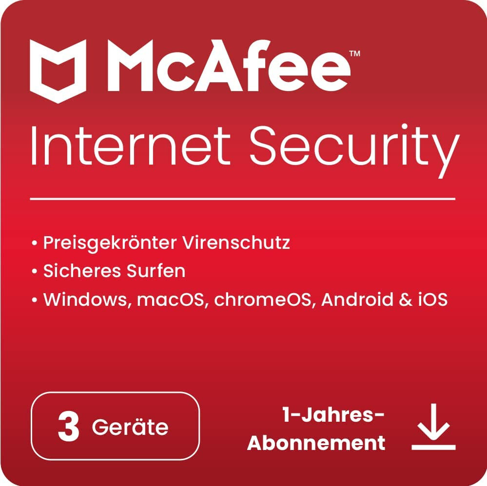 McAfee AntiVirus / Internet Security 2026 | 3 Devices 1 Year ☀️☀
