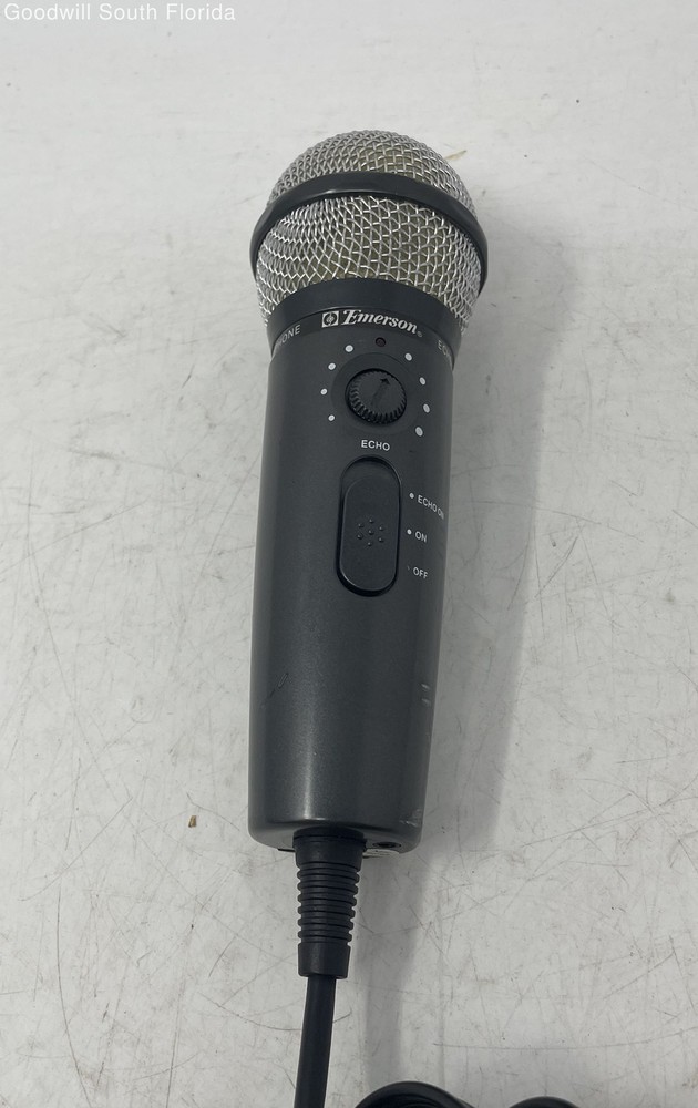 Emerson Echo Plug 'N' Sing Wired Karaoke Handheld Dynamic Microphone Not Tested