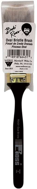 Bob Ross Oval Bristle Brush 1" Width