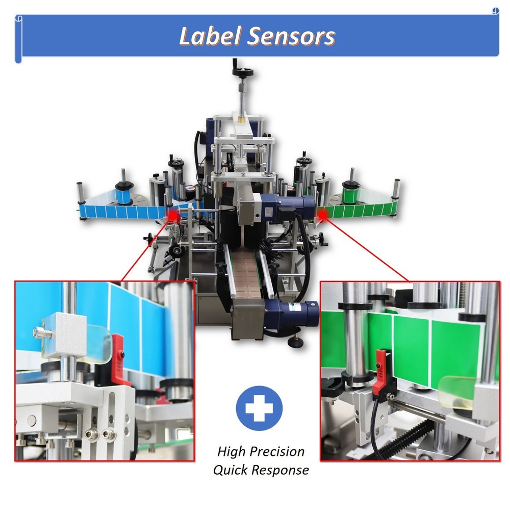 Double Sided Automatic Desktop Labeling Machine 110V Labeller for Various Bottle