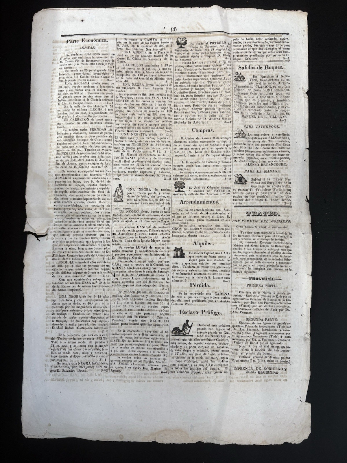 L@@K HAITI NEW 1840 “LA GACETA PUERTO PRÍNCIPE “